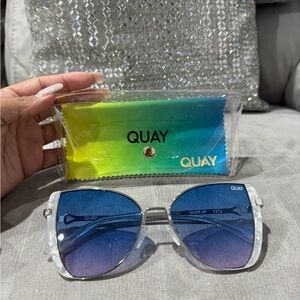 Quay Blue Gradient Sunglasses